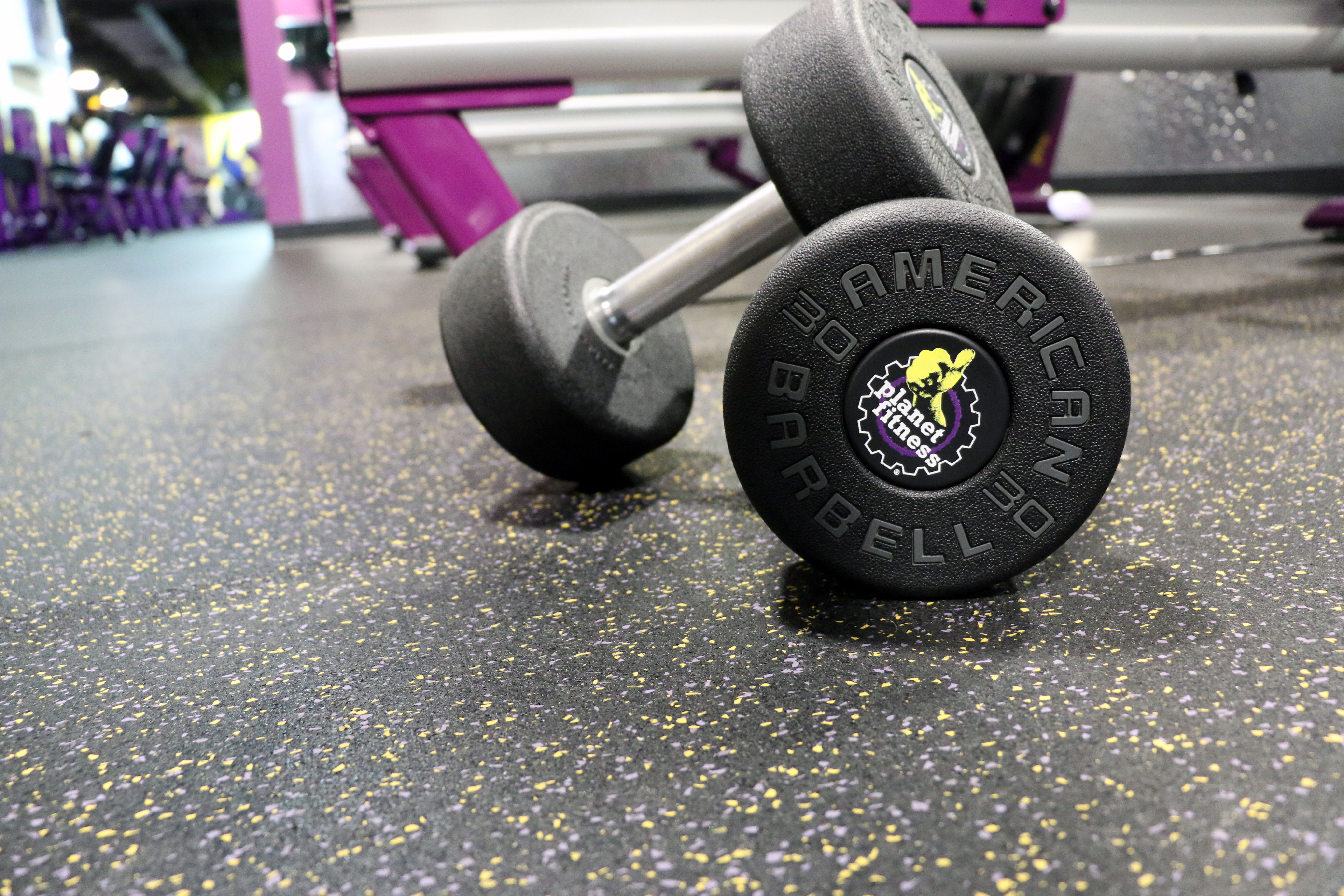 Ecore flooring at a Planet Fitness facility
