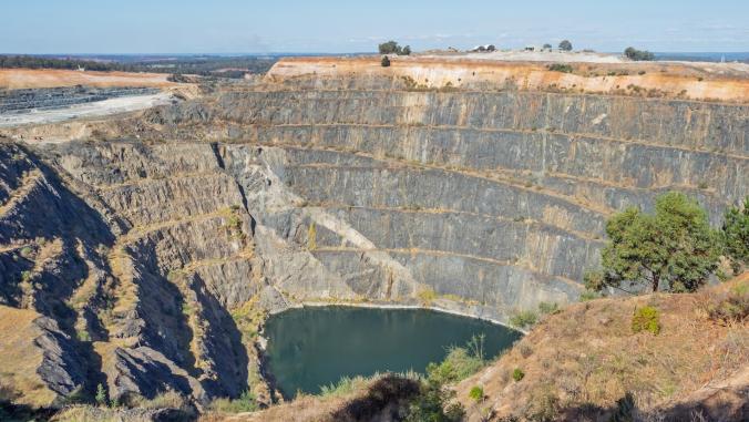 The Greenbushes mine, an open-pit mining operation in Western Australia